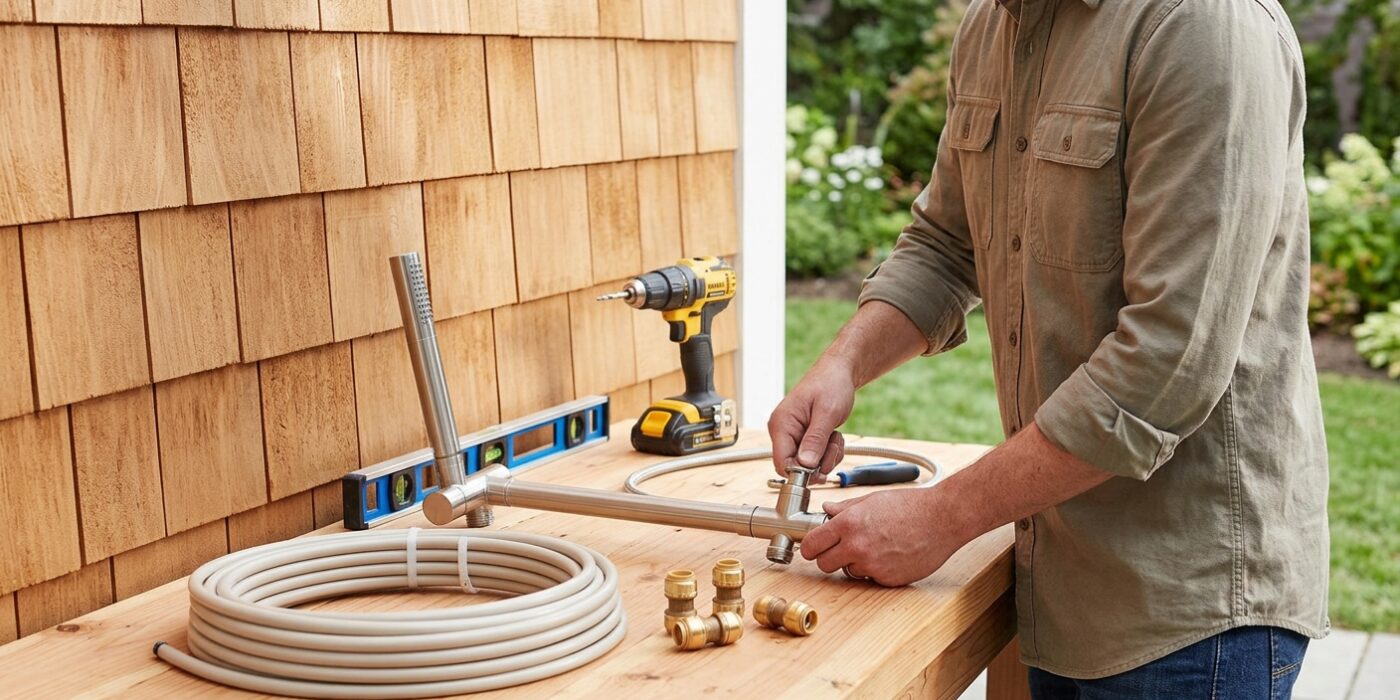 How to Install an Outdoor Shower  –  Cold Water Hookup