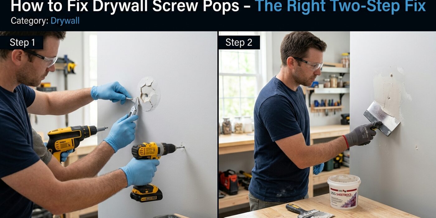 How to Fix Drywall Screw Pops — The Right Two-Step Fix