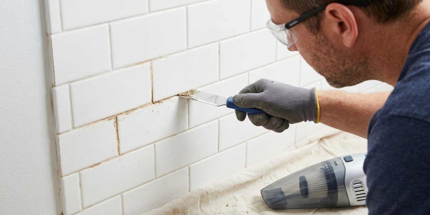 How to Re-Grout Bathroom Tile