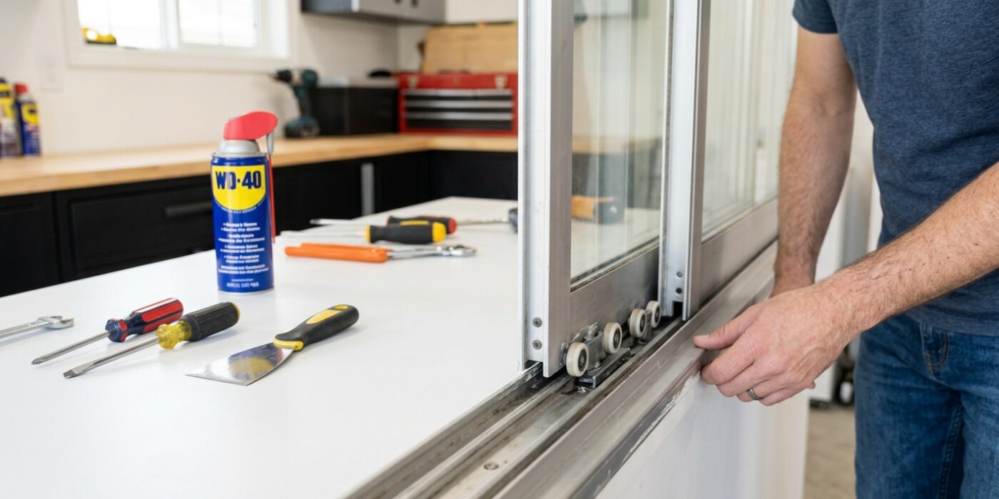 How to Fix a Sliding Door Off Its Track