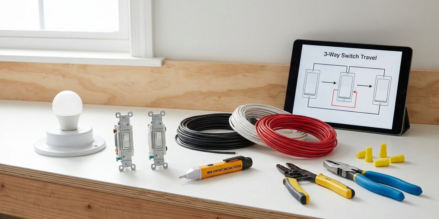How to Wire a 3-Way Switch  –  Control a Light from Two Locations
